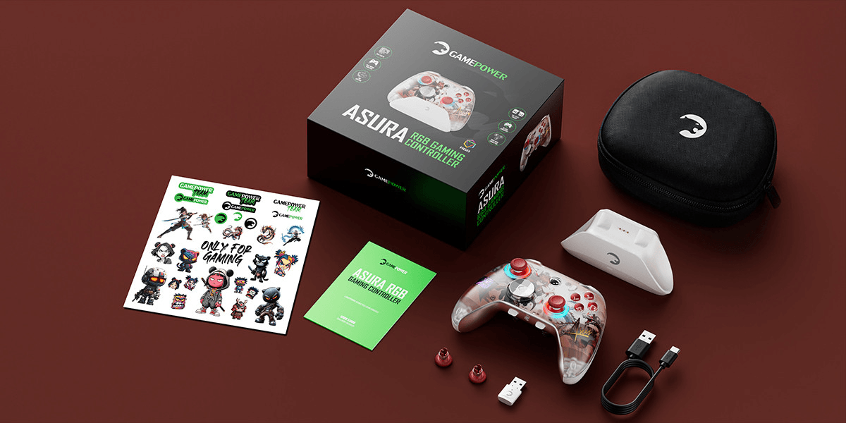 GamePower Asura Kablosuz Beyaz RGB TMR Gamepad (2.4G, Bluetooth, Kablolu) (PC Uyumlu & Taşıma Çantası Hediyeli) 